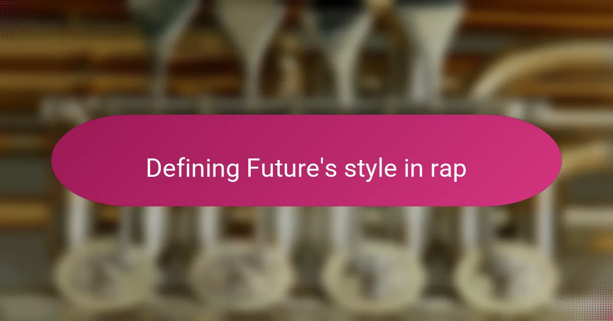 Defining Future's style in rap