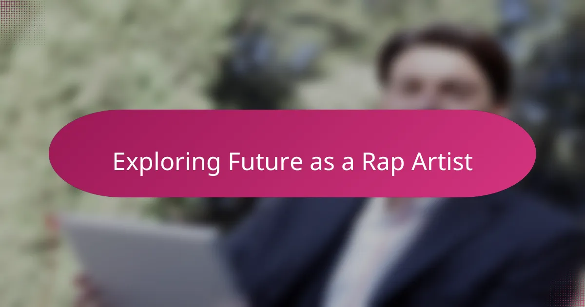 Exploring Future as a Rap Artist