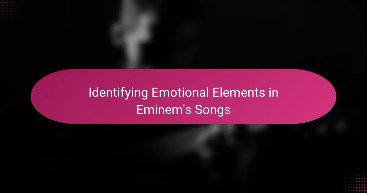 Identifying Emotional Elements in Eminem's Songs