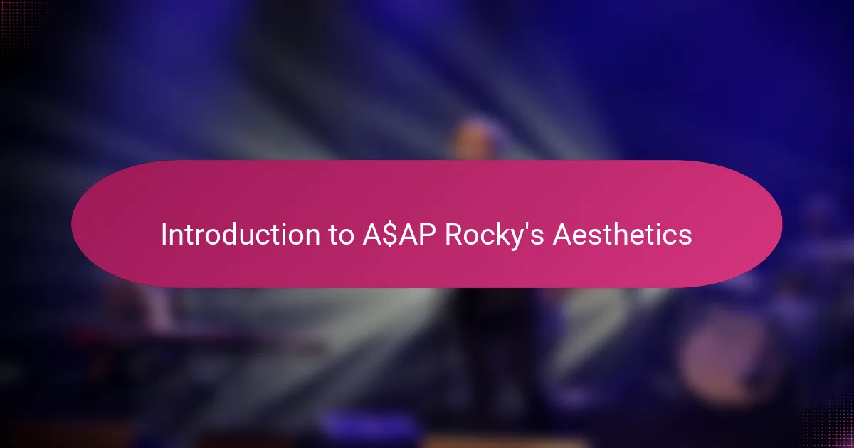Introduction to A$AP Rocky's Aesthetics