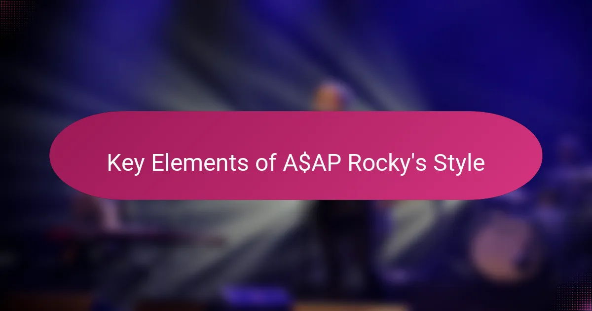 Key Elements of A$AP Rocky's Style
