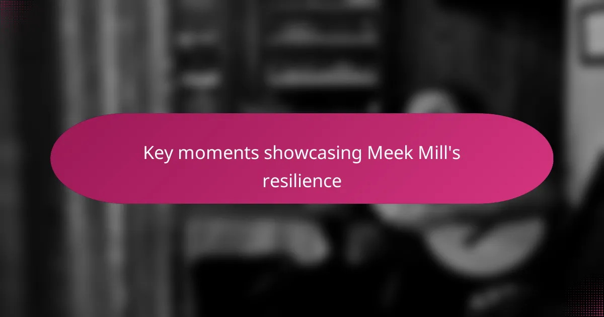 Key moments showcasing Meek Mill's resilience
