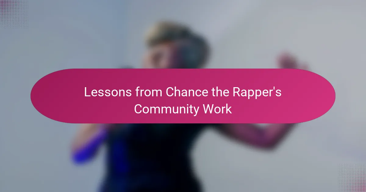 Lessons from Chance the Rapper's Community Work
