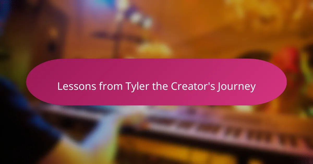 Lessons from Tyler the Creator's Journey
