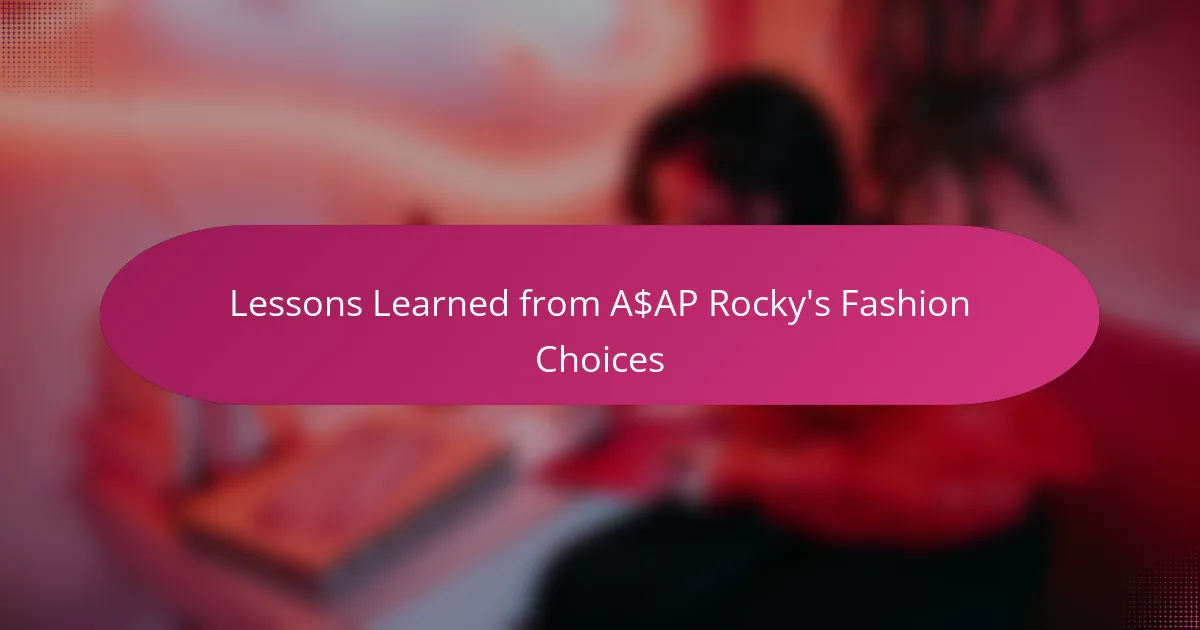 Lessons Learned from A$AP Rocky's Fashion Choices