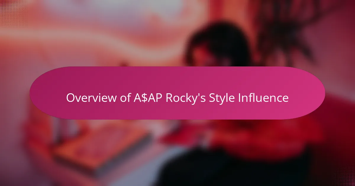 Overview of A$AP Rocky's Style Influence