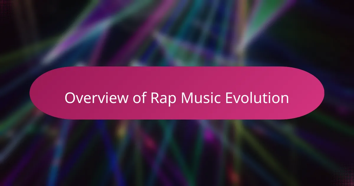 Overview of Rap Music Evolution