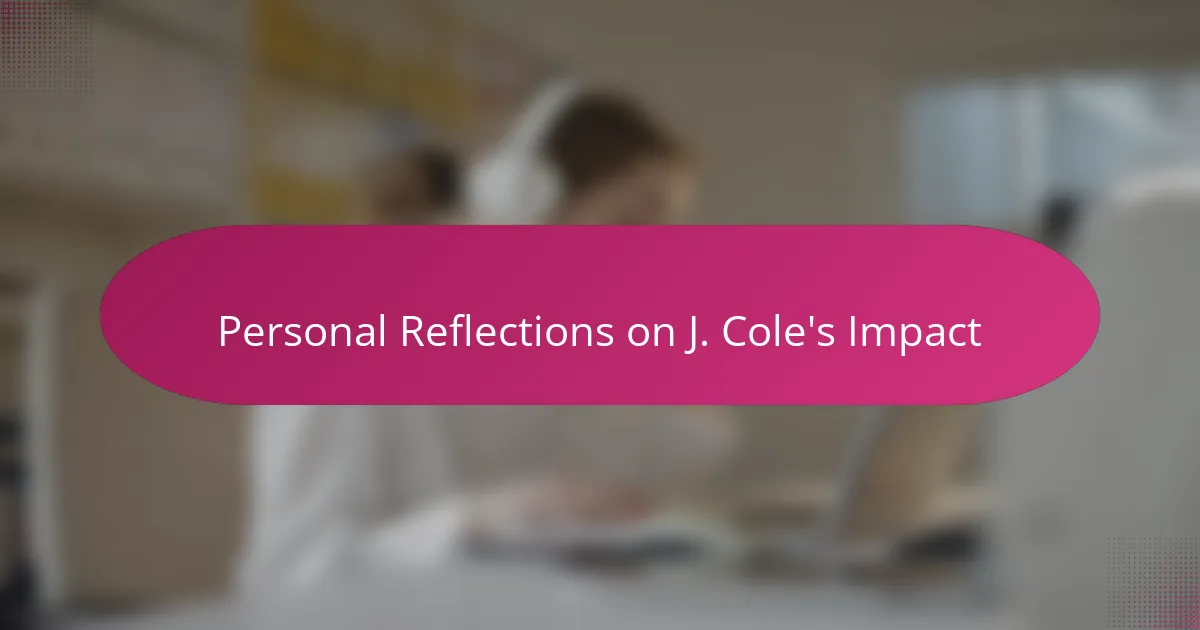 Personal Reflections on J. Cole's Impact