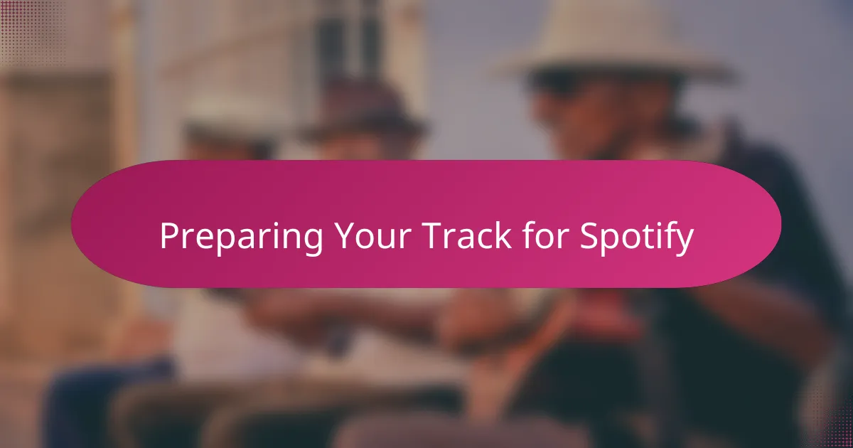 Preparing Your Track for Spotify