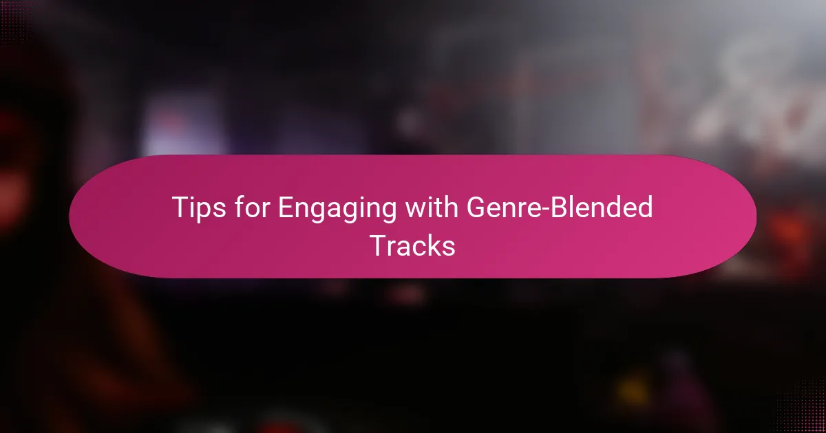 Tips for Engaging with Genre-Blended Tracks