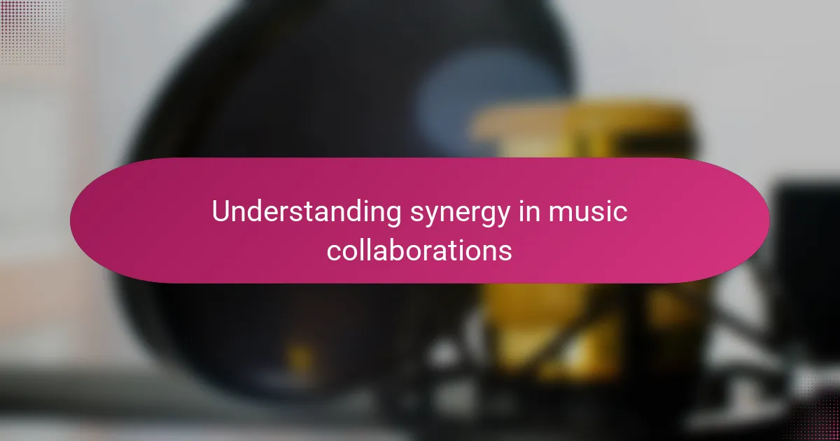 Understanding synergy in music collaborations