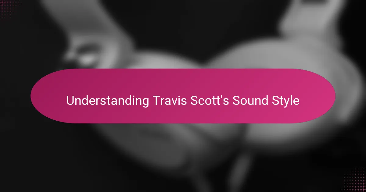 Understanding Travis Scott's Sound Style